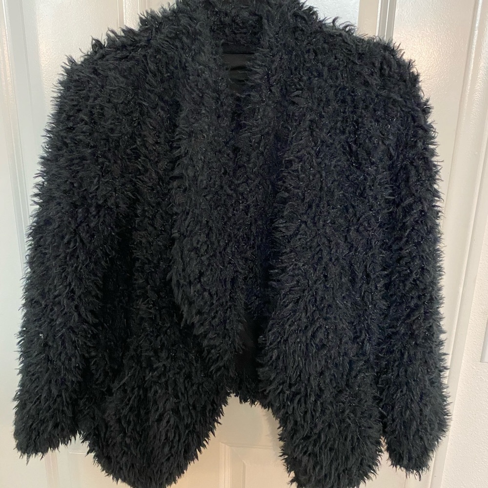 Black Fluffy and Soft Billabong Jacket